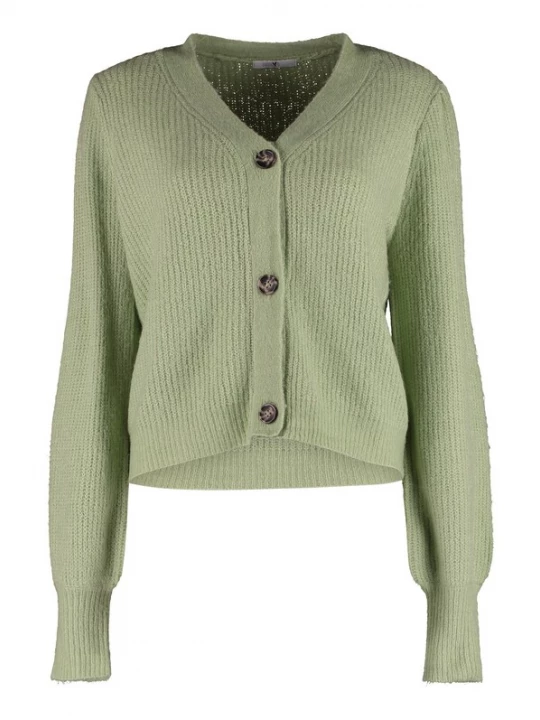 Foto van product Hailys Gebreid vest 'Li44lu' pastelgroen
