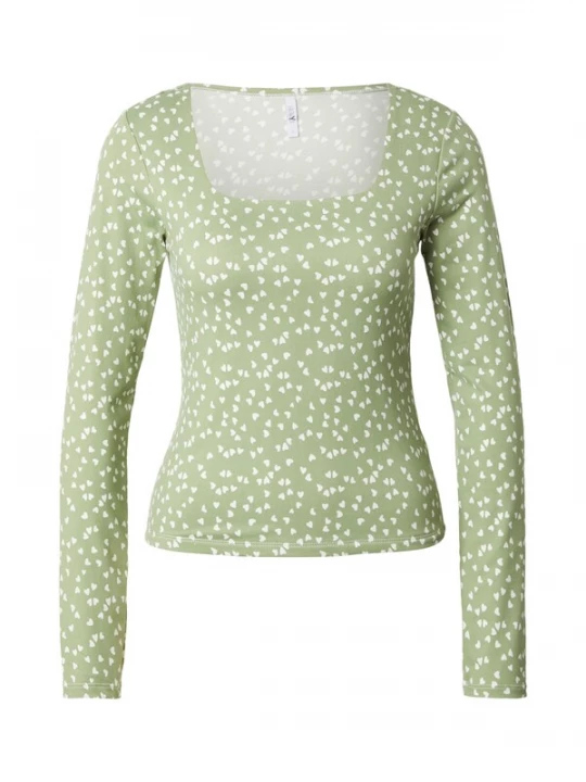 Foto van product Hailys Shirt 'Al44essia' crème / lichtgroen