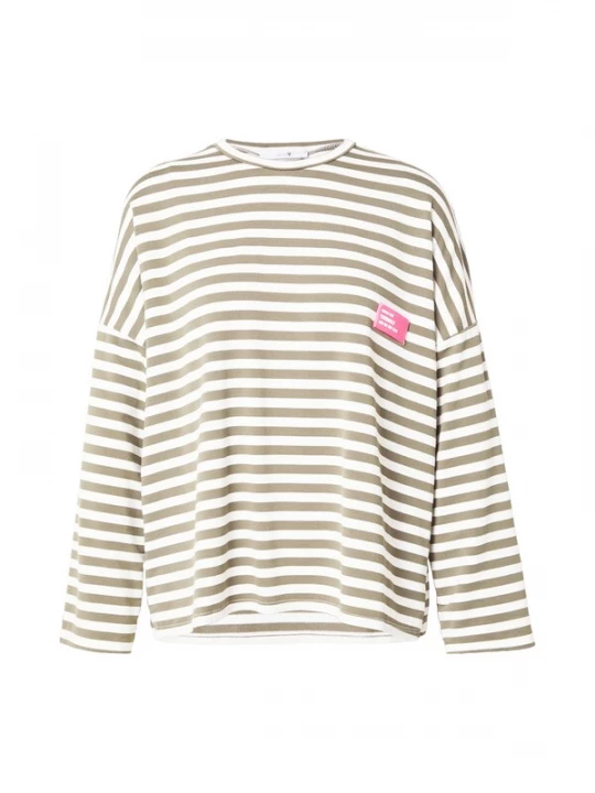 Foto van product Hailys Shirt kaki / wit