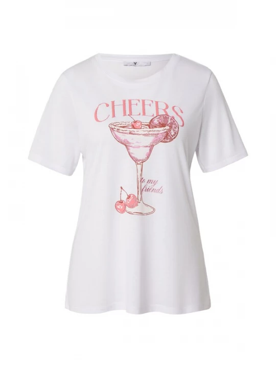 Foto van product Hailys Shirt 'La44na' pink / robijnrood / watermeloen rood / wit
