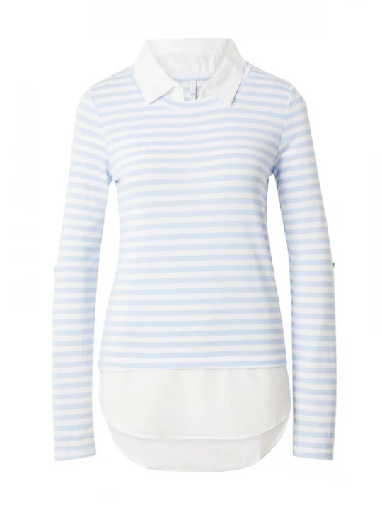 Foto van product Hailys Shirt 'Li44nda' lichtblauw / wit