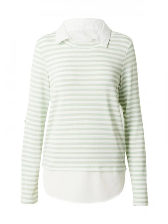 Foto van product Hailys Shirt 'Li44nda' lichtgroen / natuurwit