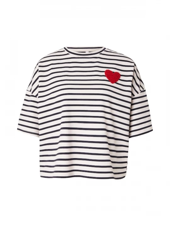 Foto van product Hailys Shirt 'Pa44loma' rood / zwart / offwhite