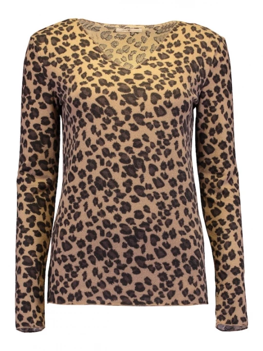 Foto van product Hailys Shirt 'Zi44na' camel / chocoladebruin / zwart