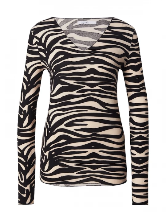 Foto van product Hailys Shirt 'Zi44na' lichtbeige / zwart