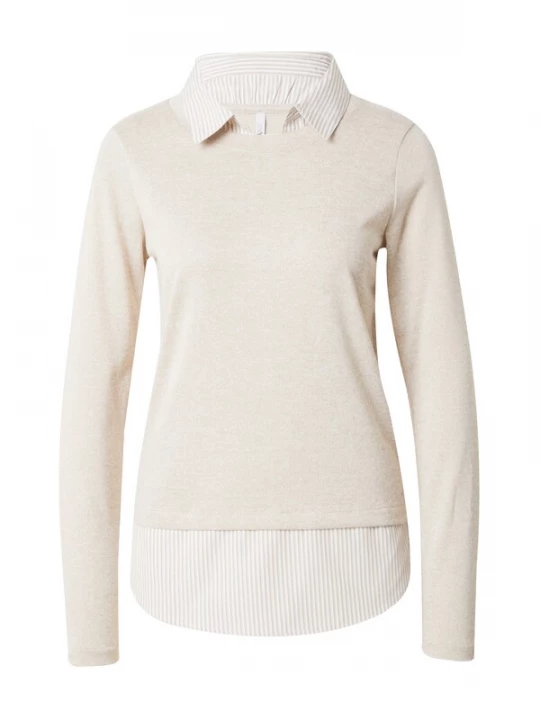 Foto van product Hailys Trui 'Li44nda' taupe / wit