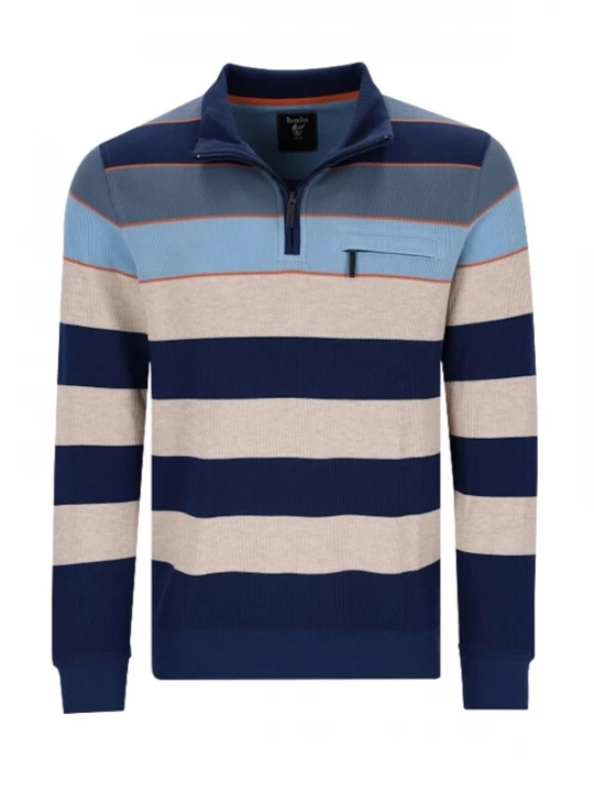 Foto van product HAJO Sweatshirt 'Stay Fresh' beige / blauw / donkerblauw / donkeroranje