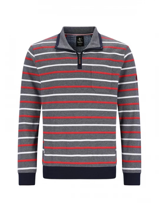 Foto van product HAJO Sweatshirt 'Stay Fresh' grijs / rood / wit