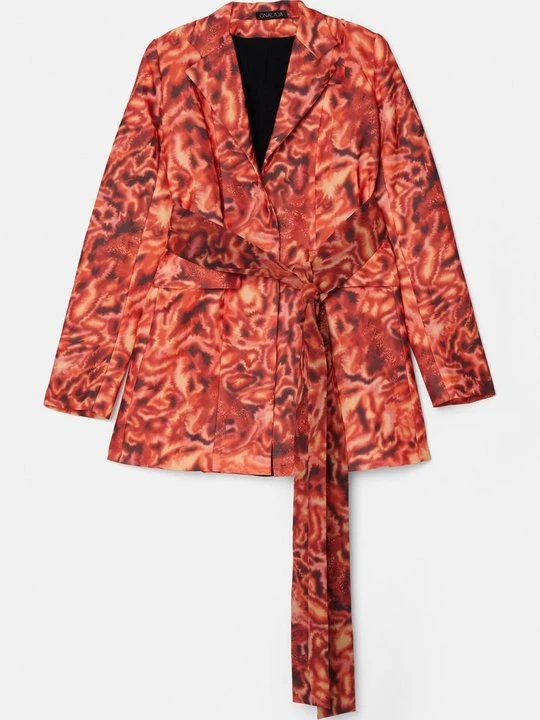 Foto van product Halflange jas Onalaja oranje