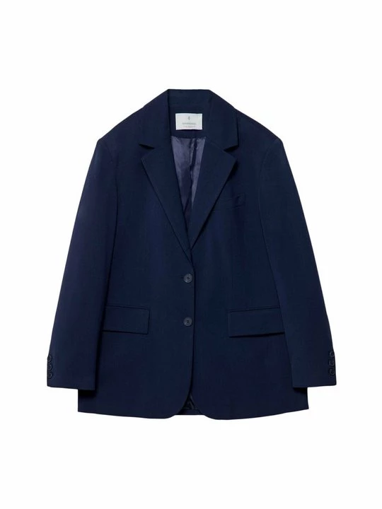 Foto van product Halflange jas Stradivarius donkerblauw