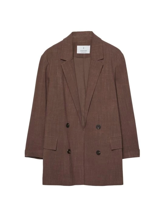 Foto van product Halflange jas Stradivarius donkerbruin