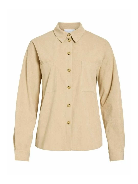 Foto van product Halflange jas Vila beige mêleerd