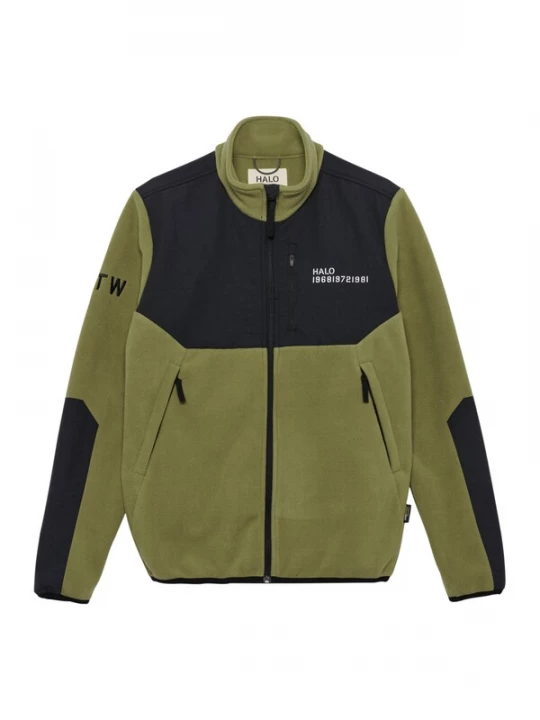 Foto van product HALO Fleece jas olijfgroen / zwart