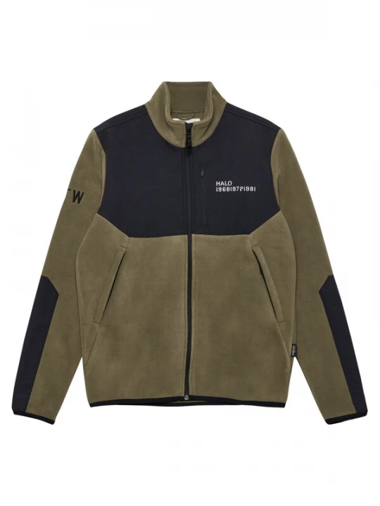 Foto van product HALO Fleece jas olijfgroen / zwart