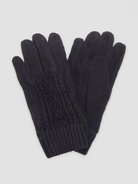 Foto van product Handschoenen met breiwerk en fleece s.Oliver zwart