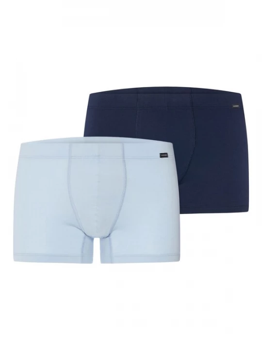 Foto van product Hanro Boxershorts ' Cotton Essentials ' lichtblauw / donkerblauw