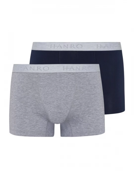 Foto van product Hanro Boxershorts 'Essentials' donkerblauw / grijs gemêleerd