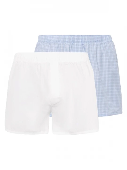 Foto van product Hanro Boxershorts 'Fancy Woven' blauw gemêleerd