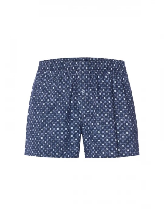 Foto van product Hanro Boxershorts ' Fancy Woven ' donkerblauw / wit