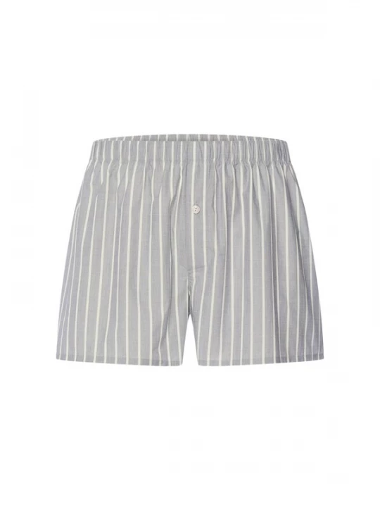Foto van product Hanro Boxershorts ' Fancy Woven ' grijs gemêleerd / offwhite