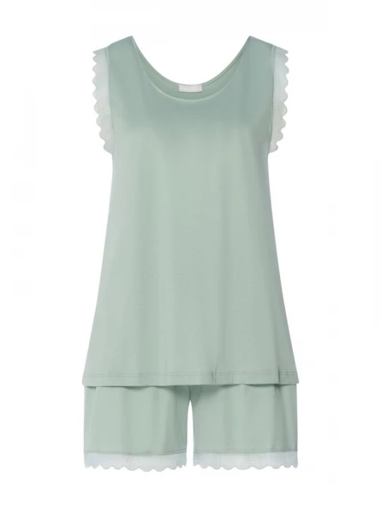 Foto van product Hanro Korte pyjama ' Inaya ' lichtgroen