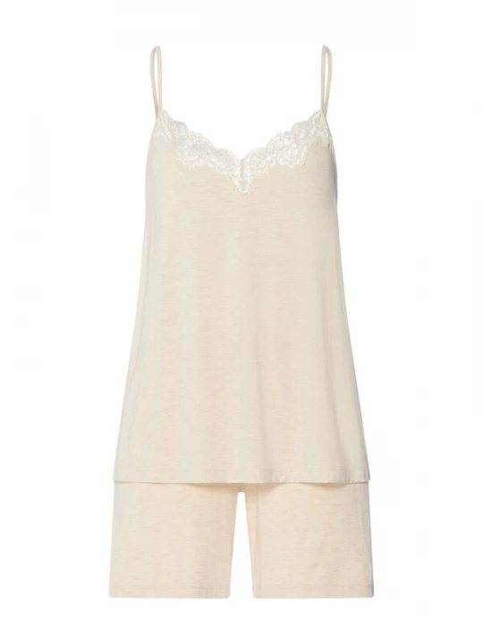 Foto van product Hanro Korte pyjama ' Natural Elegance ' sand