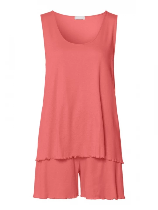 Foto van product Hanro Korte pyjama ' Serena ' koraal