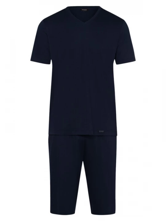 Foto van product Hanro Pyjama kort 'Night Selection' donkerblauw