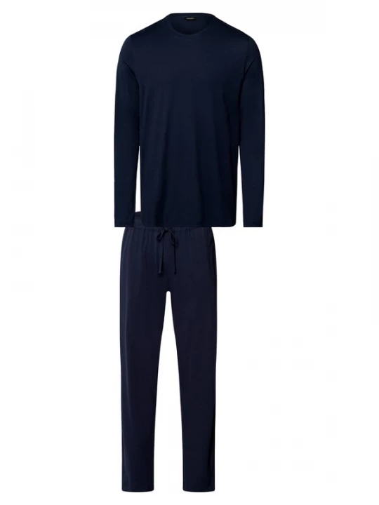 Foto van product Hanro Pyjama lang 'Night & Day' donkerblauw