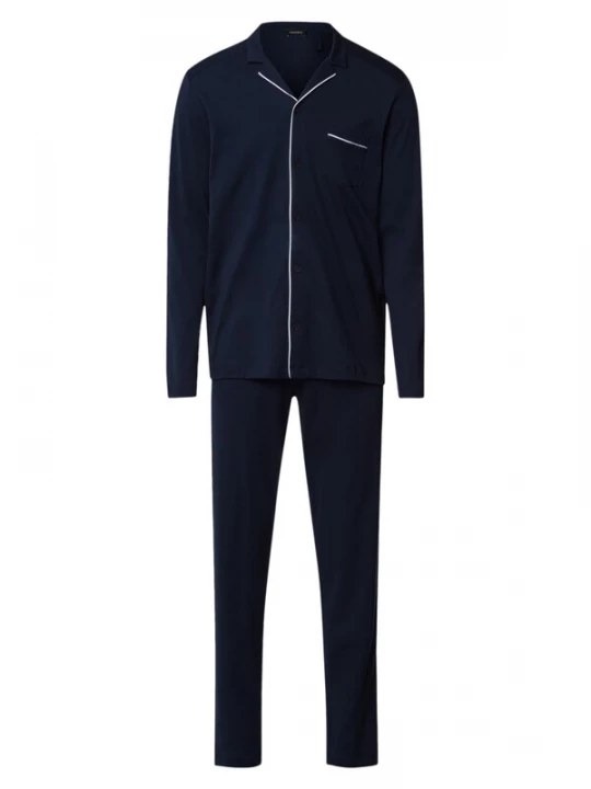 Foto van product Hanro Pyjama lang 'Night & Day' donkerblauw