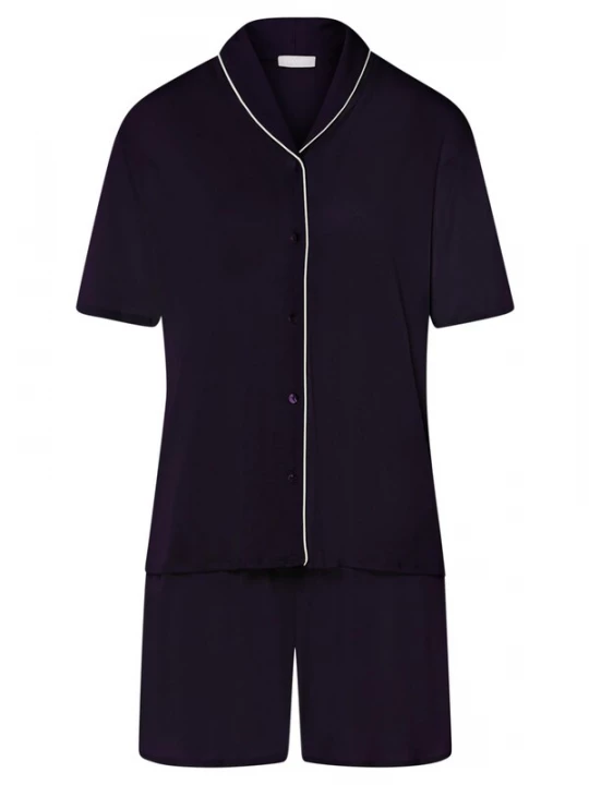 Foto van product Hanro Pyjama 'Natural Comfort' donkerblauw