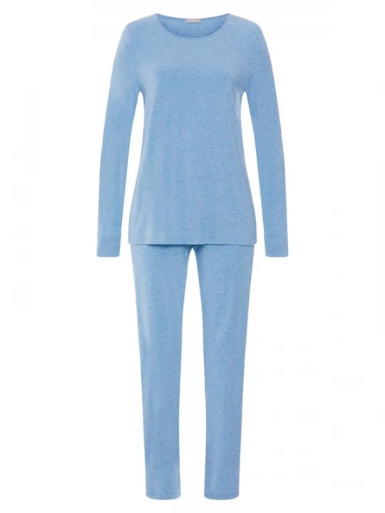 Foto van product Hanro Pyjama 'Natural Elegance' lichtblauw