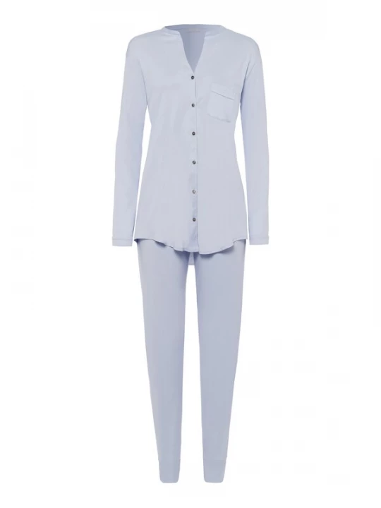 Foto van product Hanro Pyjama ' Pure Essence ' lichtblauw