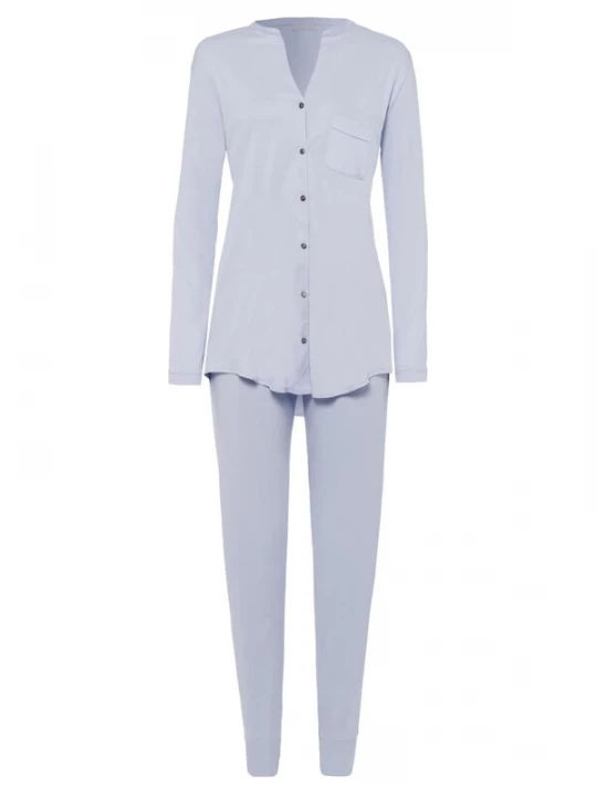 Foto van product Hanro Pyjama 'Pure Essence' lichtblauw