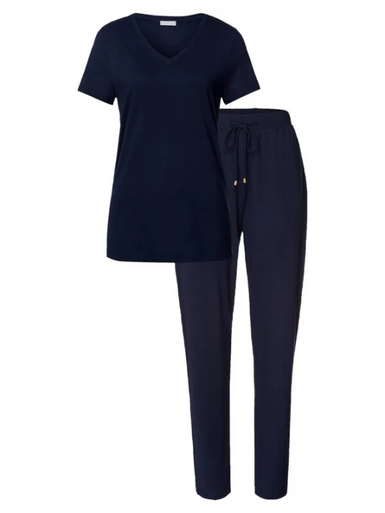 Foto van product Hanro Pyjama 'Sleep & Lounge' donkerblauw