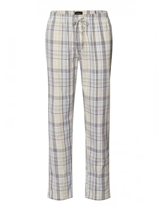 Foto van product Hanro Pyjamabroek 'Night & Day' chamois / lichtblauw / grijs
