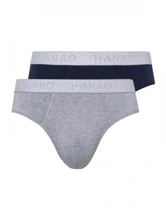 Foto van product Hanro Slip 'Essentials' blauw / grijs gemêleerd