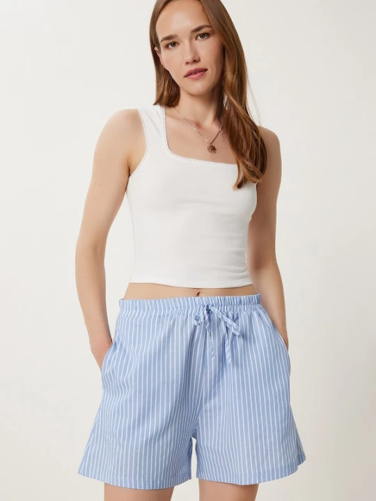 Foto van product Happiness İstanbul Broek hemelsblauw / wit Happiness Istanbul