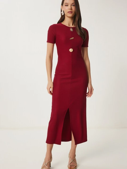 Foto van product Happiness İstanbul Jurk bourgogne Happiness Istanbul