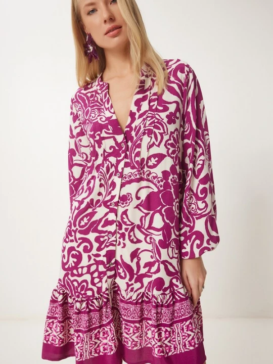 Foto van product Happiness İstanbul Jurk crème / magenta Happiness Istanbul