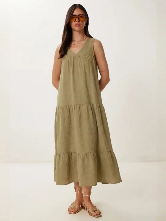 Foto van product Happiness İstanbul Jurk olijfgroen Happiness Istanbul