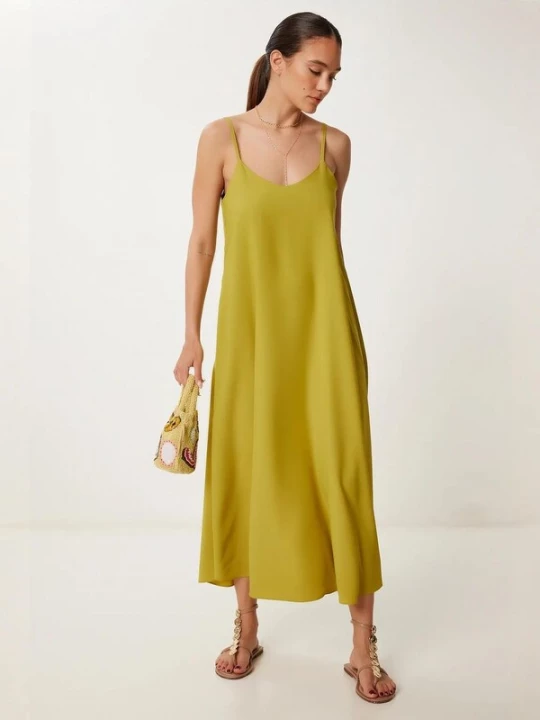 Foto van product Happiness İstanbul Jurk olijfgroen Happiness Istanbul