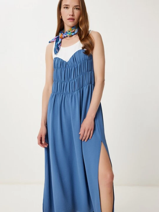 Foto van product Happiness İstanbul Jurk opaal / wit Happiness Istanbul