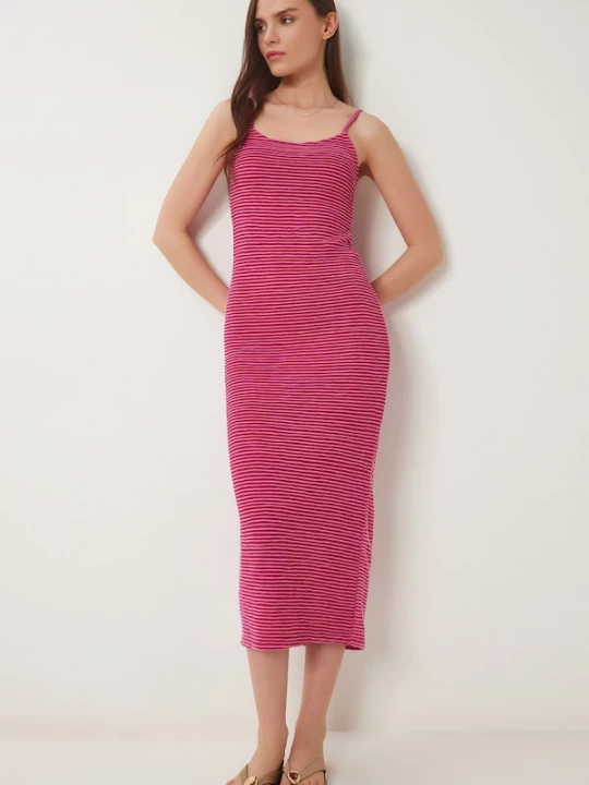 Foto van product Happiness İstanbul Jurk pitaja roze / donkerroze Happiness Istanbul