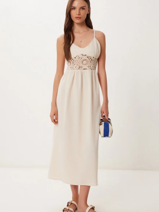 Foto van product Happiness İstanbul Jurk taupe Happiness Istanbul