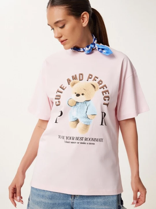 Foto van product Happiness İstanbul Shirt beige / lichtblauw / lichtbruin / rosé Happiness Istanbul