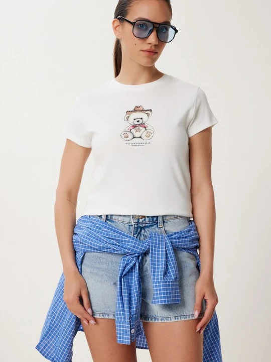 Foto van product Happiness İstanbul Shirt ecru / lichtbruin / rosa / zwart Happiness Istanbul