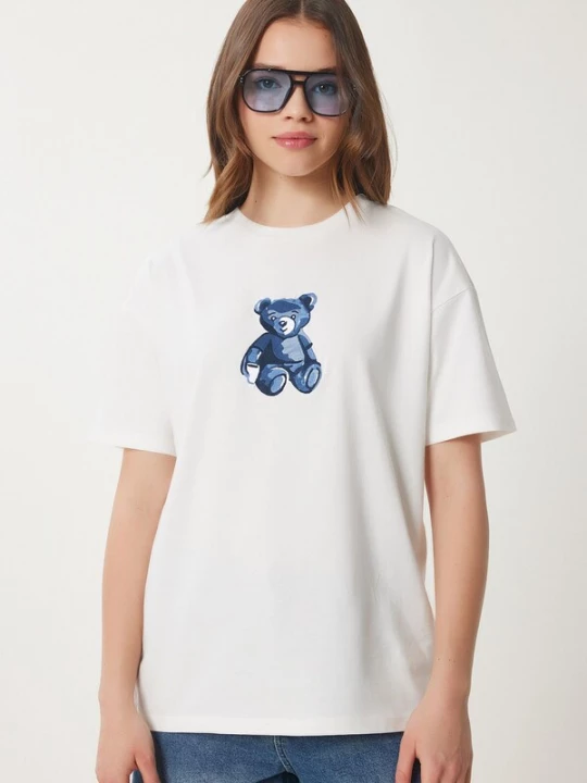 Foto van product Happiness İstanbul Shirt ecru / saffier / opaal / lichtblauw Happiness Istanbul