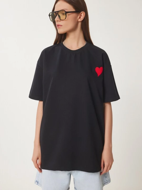 Foto van product Happiness İstanbul Shirt kersrood / zwart Happiness Istanbul