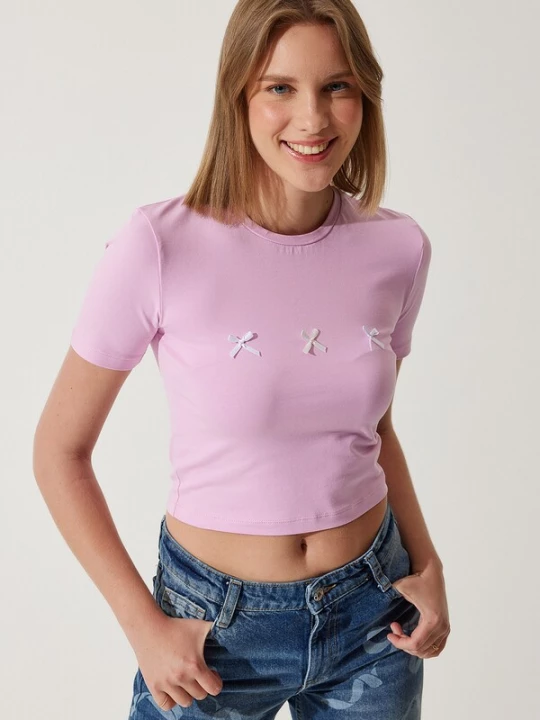Foto van product Happiness İstanbul Shirt lichtbeige / lichtroze / wit Happiness Istanbul